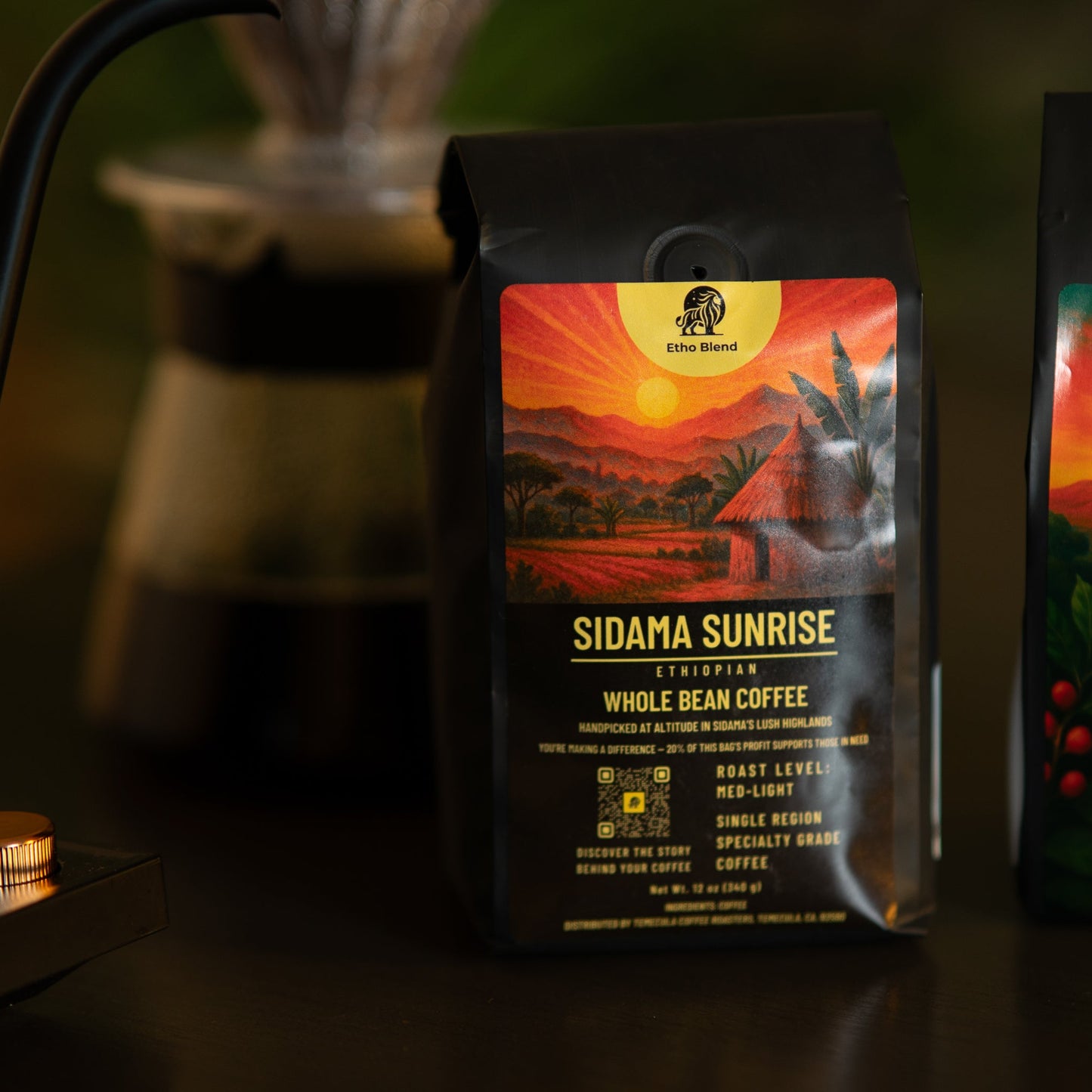 Sidama Sunrise – Ethiopian | Medium-Light Roast (Ground Coffee)